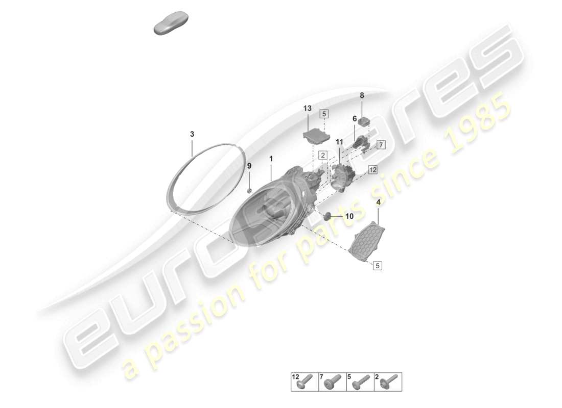 porsche 2023 (992-1) led headlight basic d - 08.07.2020>> parts diagram