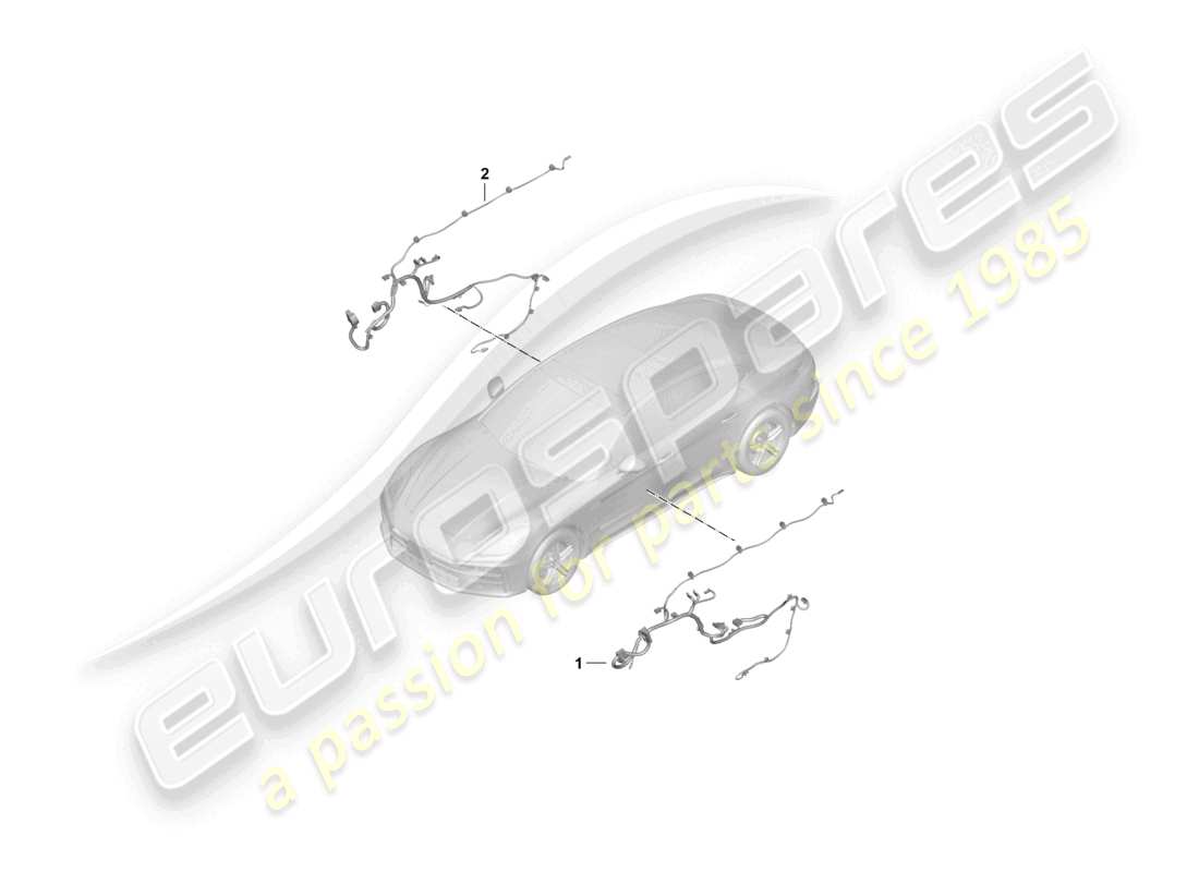 porsche 2024 (panamera 976) wiring set for door front part diagram