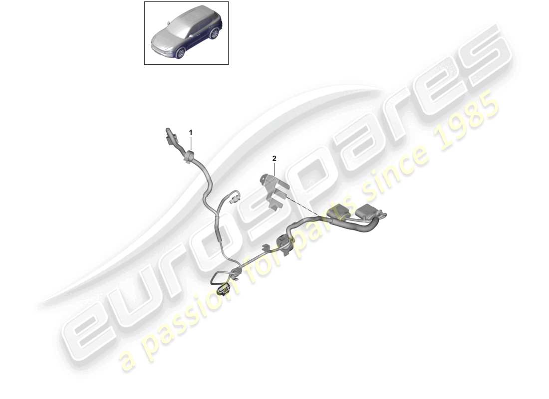 porsche 2021 (cayenne e3 9ya/9yb) wiring harness for gearbox part diagram