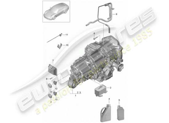 a part diagram from the porsche 991 parts catalogue