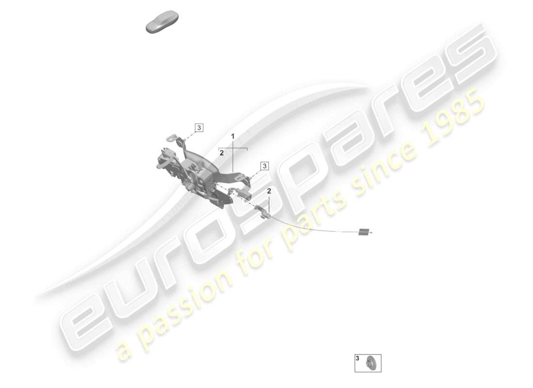 porsche 2025 (992-1 gt3/rs/st) lock locking mechanism parts diagram