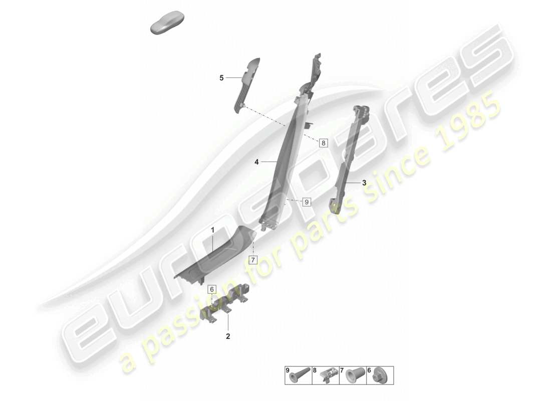 porsche 2021 (panamera 971-2) tread trim rear part diagram