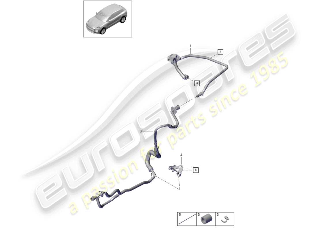 porsche 2024 (macan) vacuum line part diagram