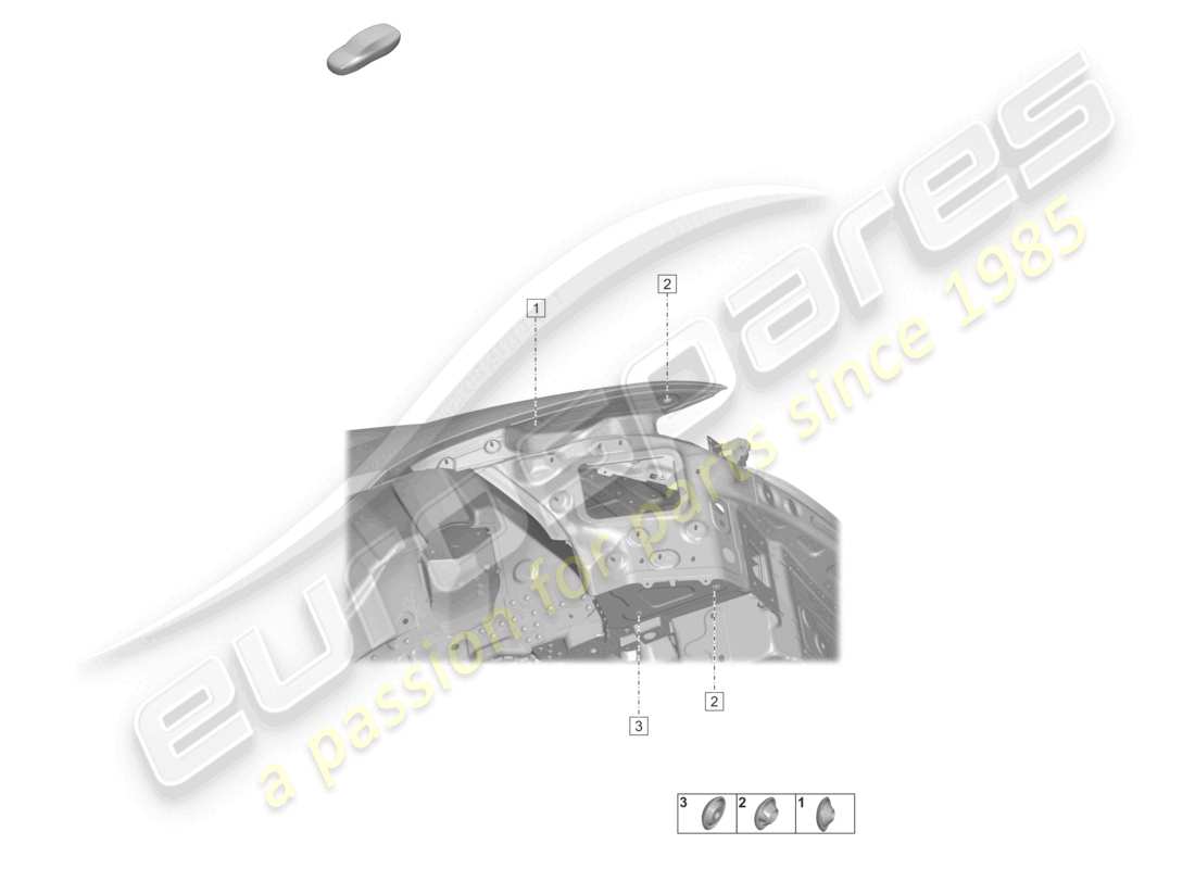 porsche 2020 (taycan 9j1-1) cross panel left a. right rear light part diagram
