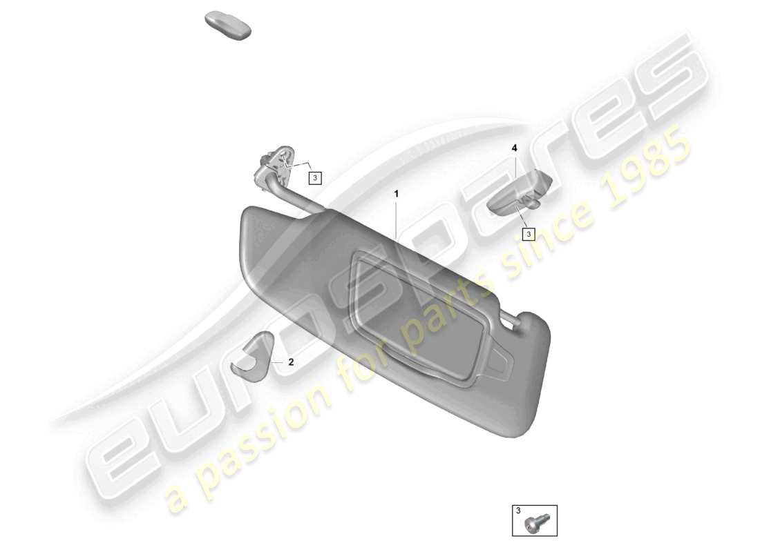 porsche 2022 (718 cayman gt4) sun vizors alcantara d >>- 01.09.2020 part diagram