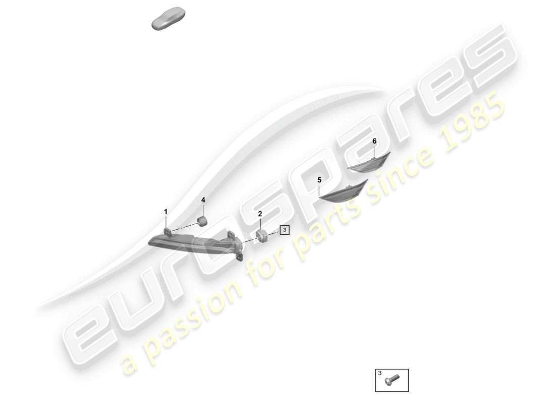 porsche 2022 (718 cayman gt4) turn signal repeater side marker light part diagram