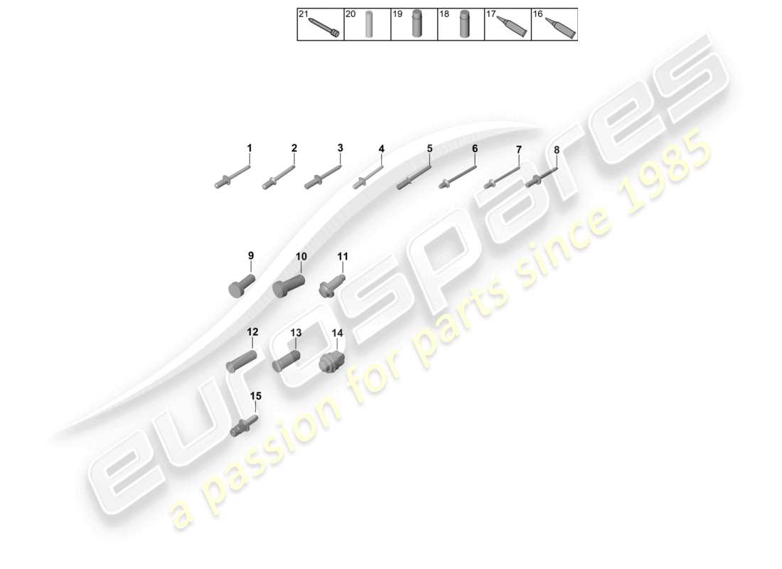 porsche 2020 (992-1 turbo / s) fasteners car body parts diagram
