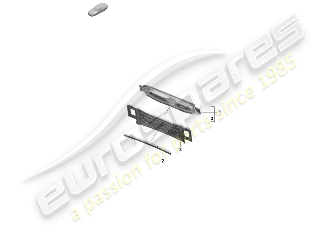 porsche 2026 (taycan 9j1-2) rear end rear cross panel part diagram