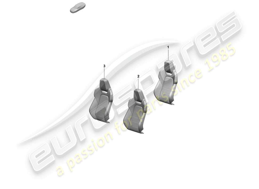 porsche 2025 (macan-e) foam part backrest cover standard seat part diagram