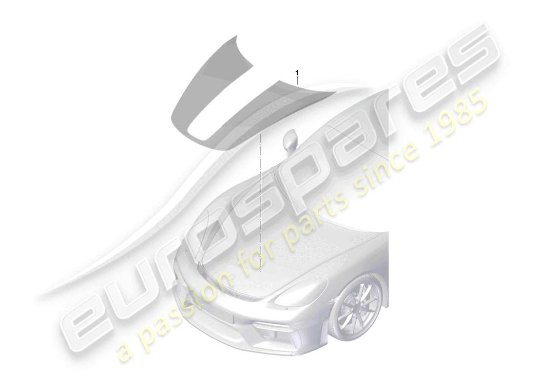 porsche 2021 (718 boxster spyder) painting stencil parts diagram
