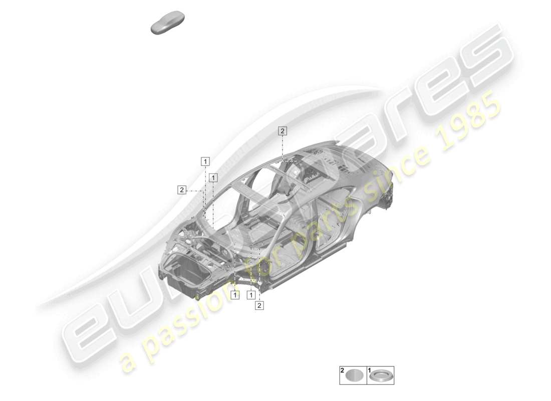 porsche 2023 (taycan 9j1-1) firewall interior parts diagram