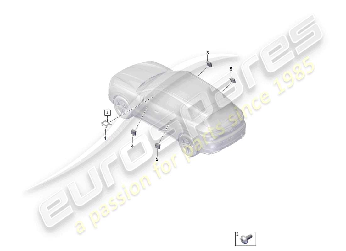 porsche 2026 (cayenne e3 pa) control units chassis (self-level. system) doors part diagram