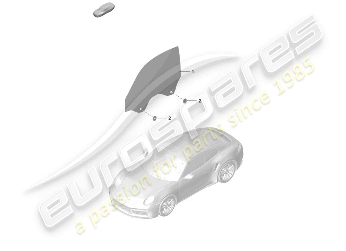 porsche 2023 (992-1 turbo / s) door window parts diagram