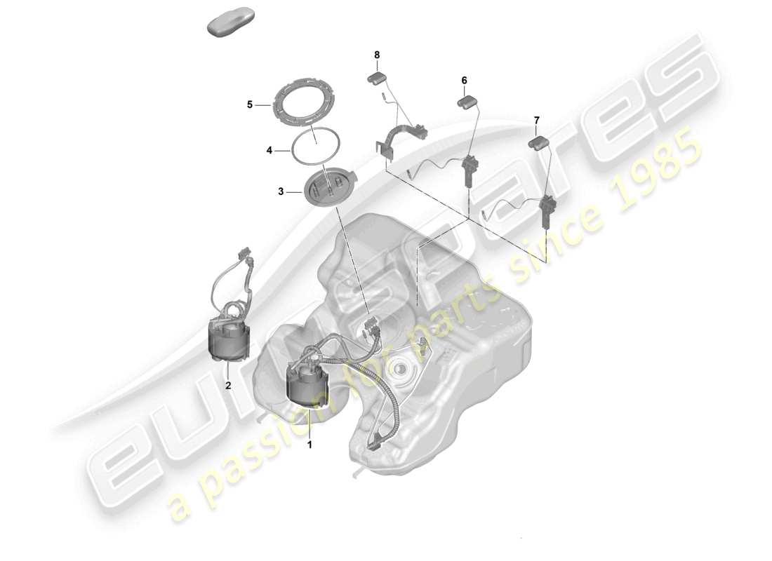 porsche 2024 (992-2) fuel pump sender for fuel gauge part diagram