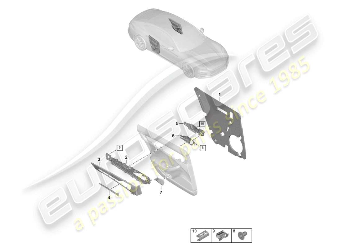 porsche 2025 (panamera 976) door panel rear doors accessories parts diagram