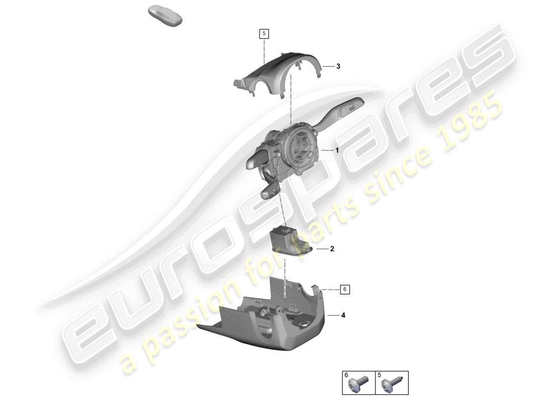 porsche 2025 (panamera 976) steering column switch parts diagram