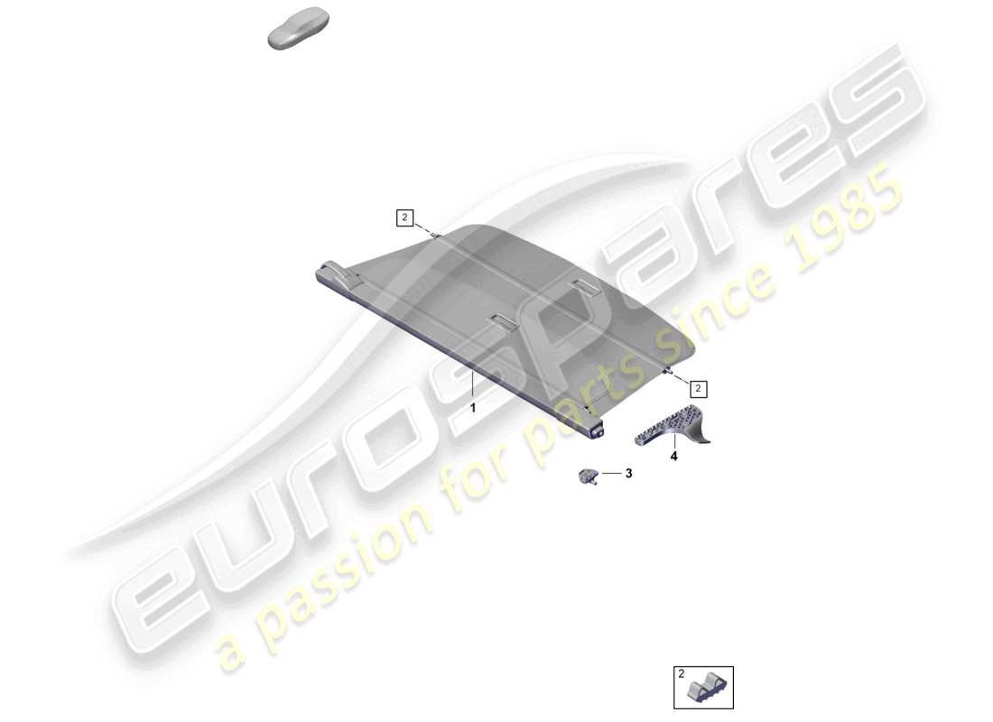 porsche 2025 (cayenne e3 pa) tray roller blind part diagram