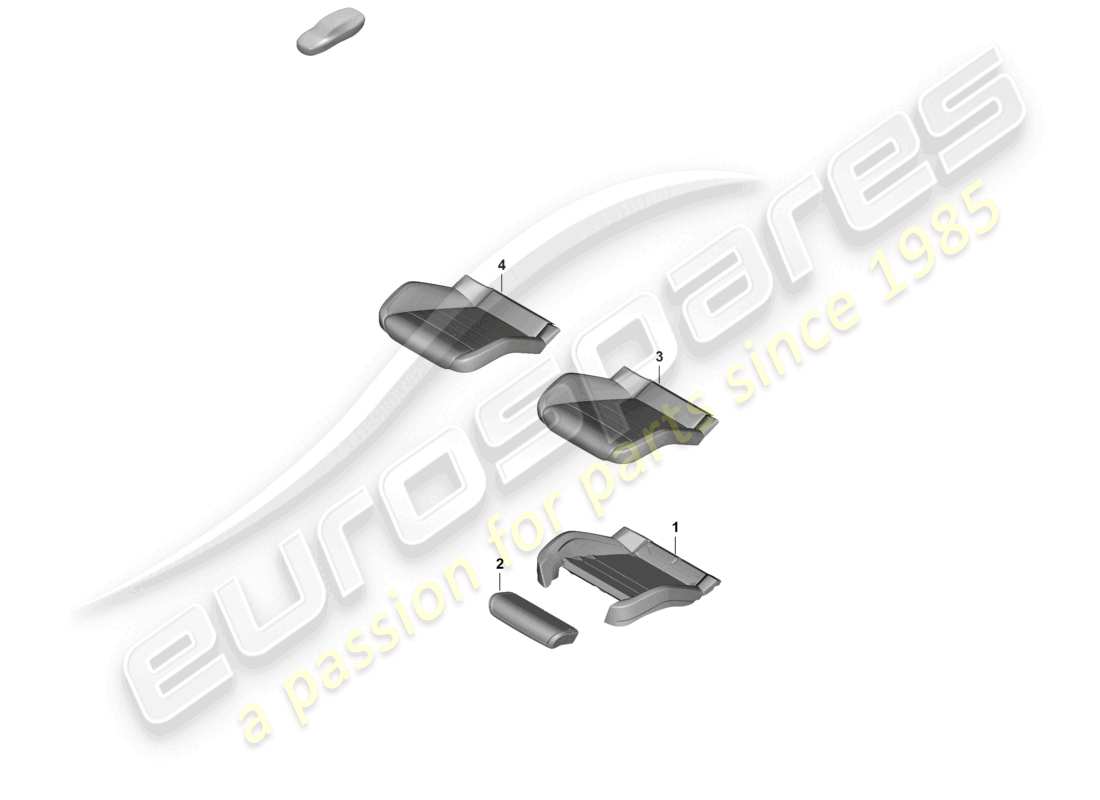 porsche 2025 (panamera 976) foam part seat cover comfort seat parts diagram