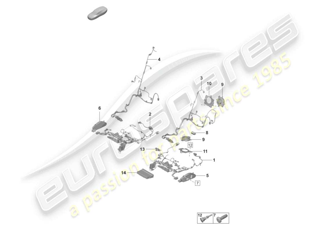 porsche 2026 (taycan 9j1-2) electrics sports seat part diagram