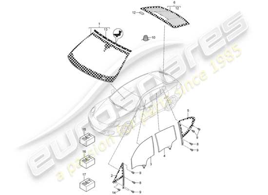 a part diagram from the porsche panamera 970 parts catalogue