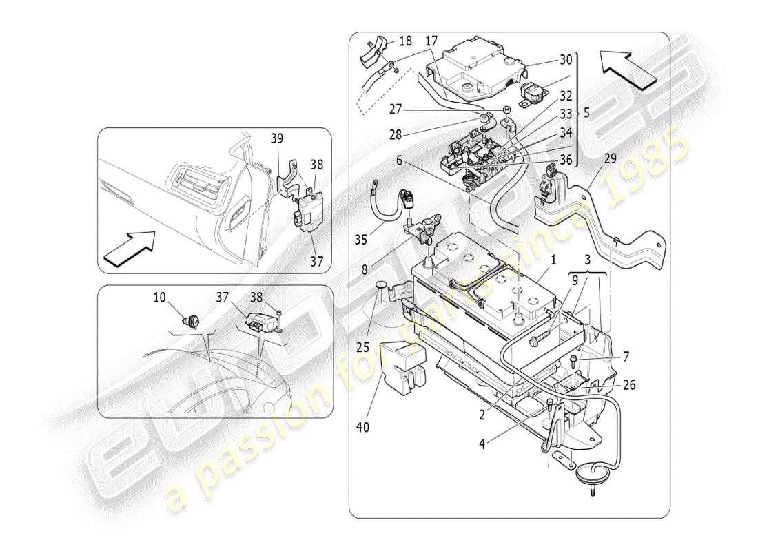 maserati ghibli (2021) energy generation and accumulation part diagram
