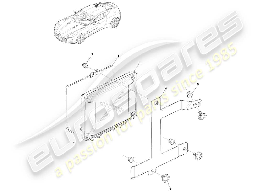 aston martin one-77 (2011) transmission ecu parts diagram
