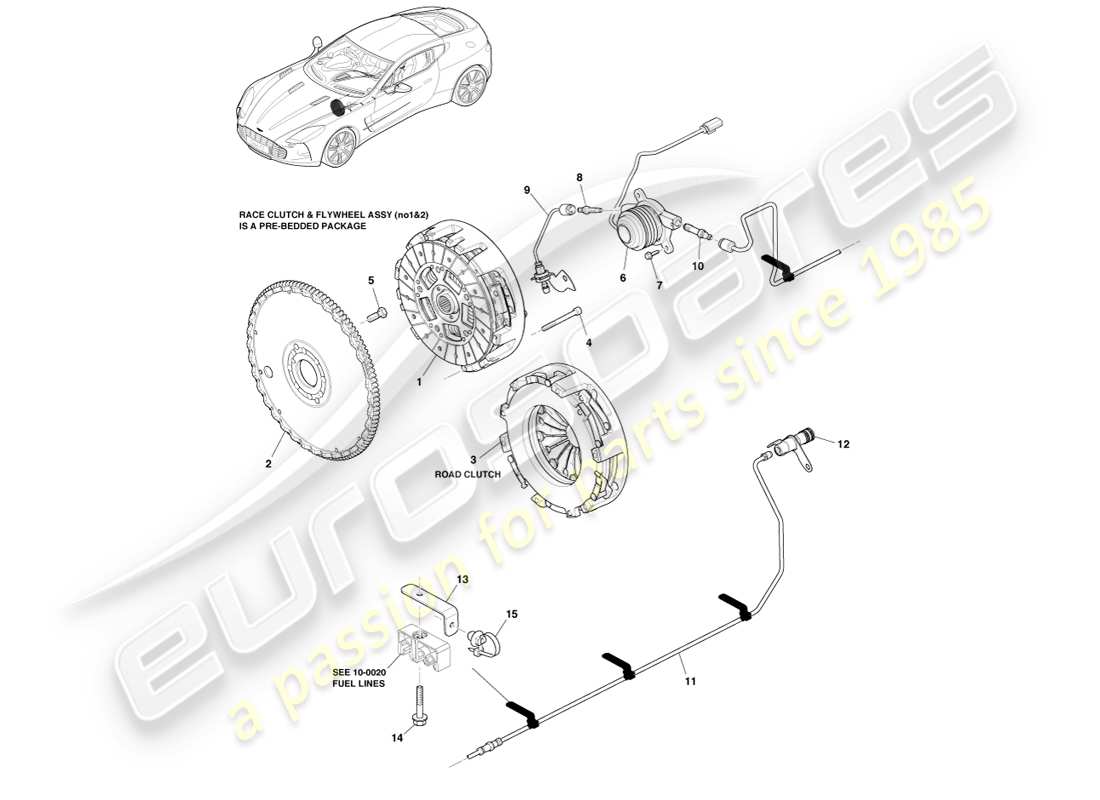 a part diagram from the aston martin one-77 parts catalogue