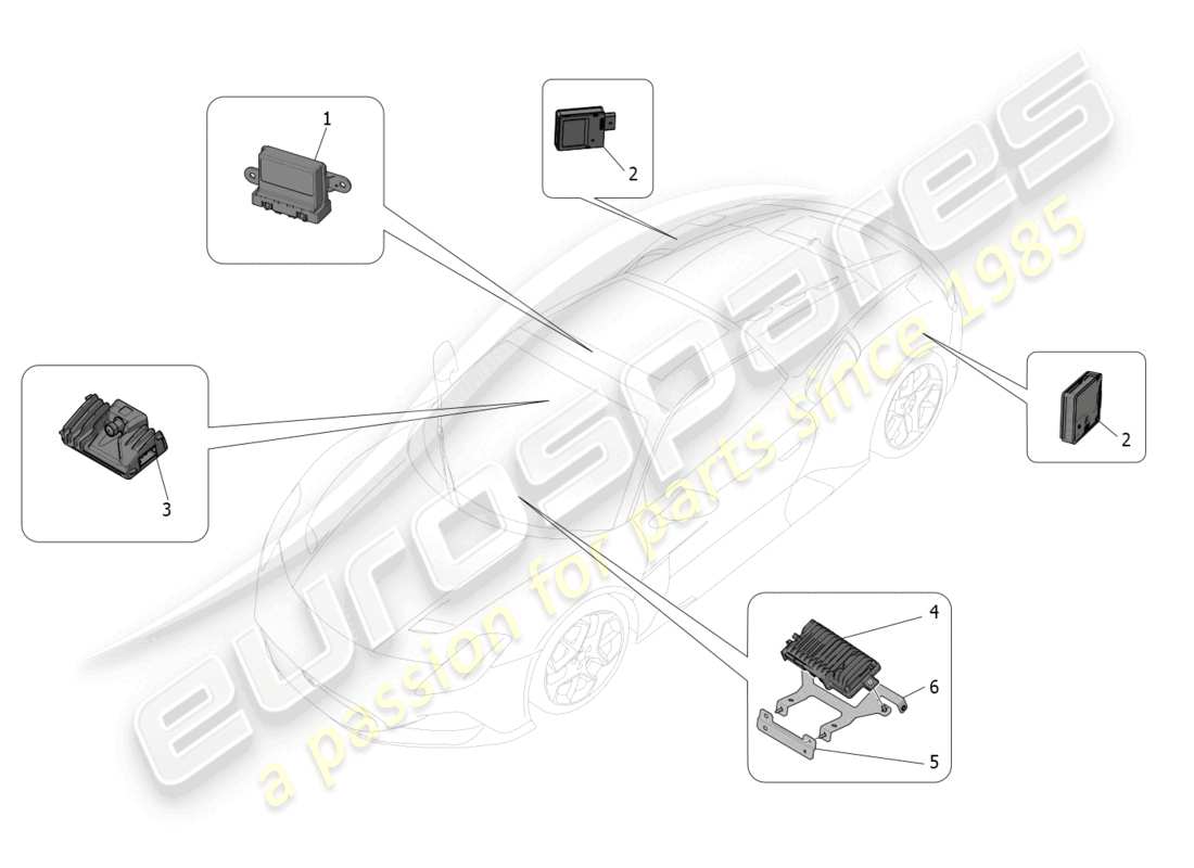 a part diagram from the maserati mc20 parts catalogue