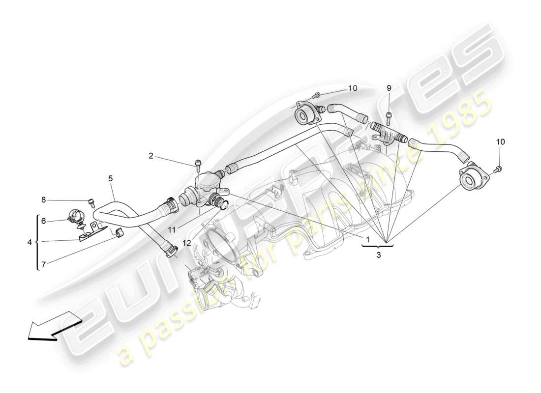 a part diagram from the maserati levante modena s (2022) parts catalogue