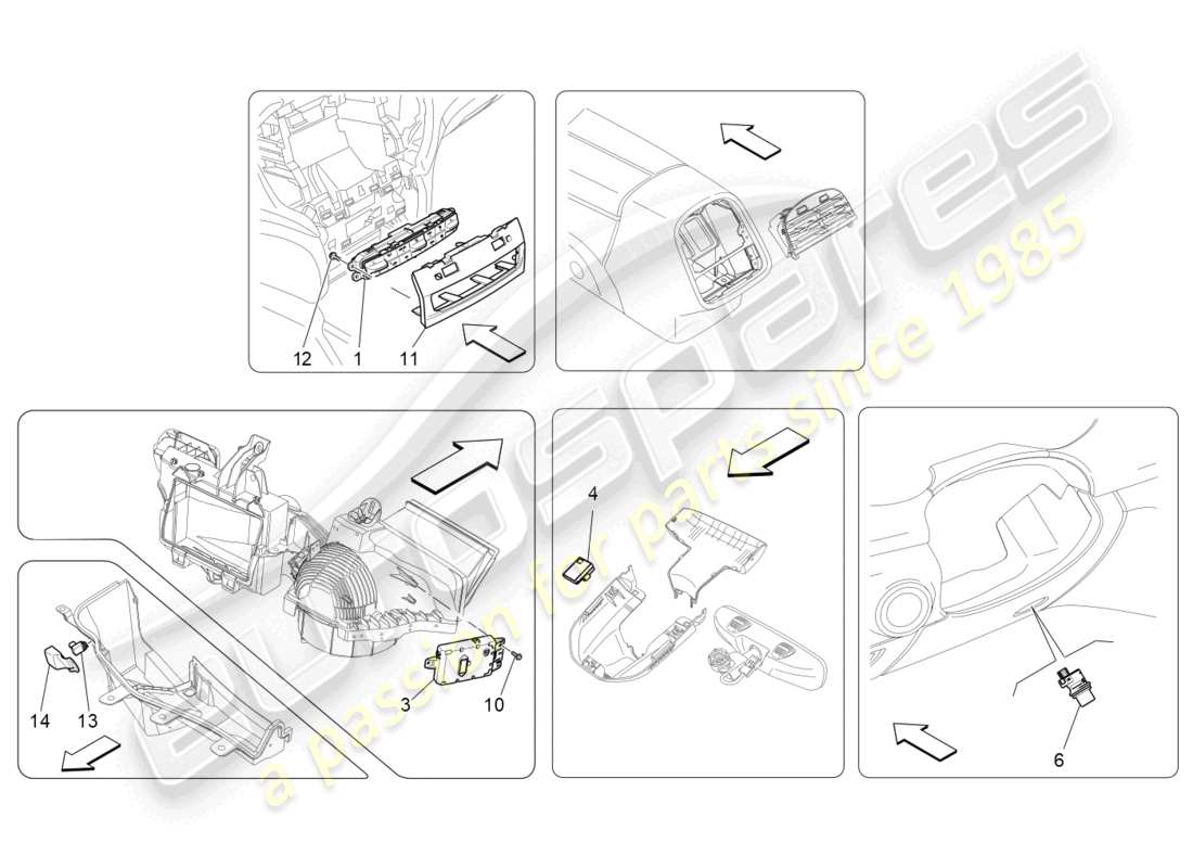 a part diagram from the maserati ghibli fragment (2022) parts catalogue
