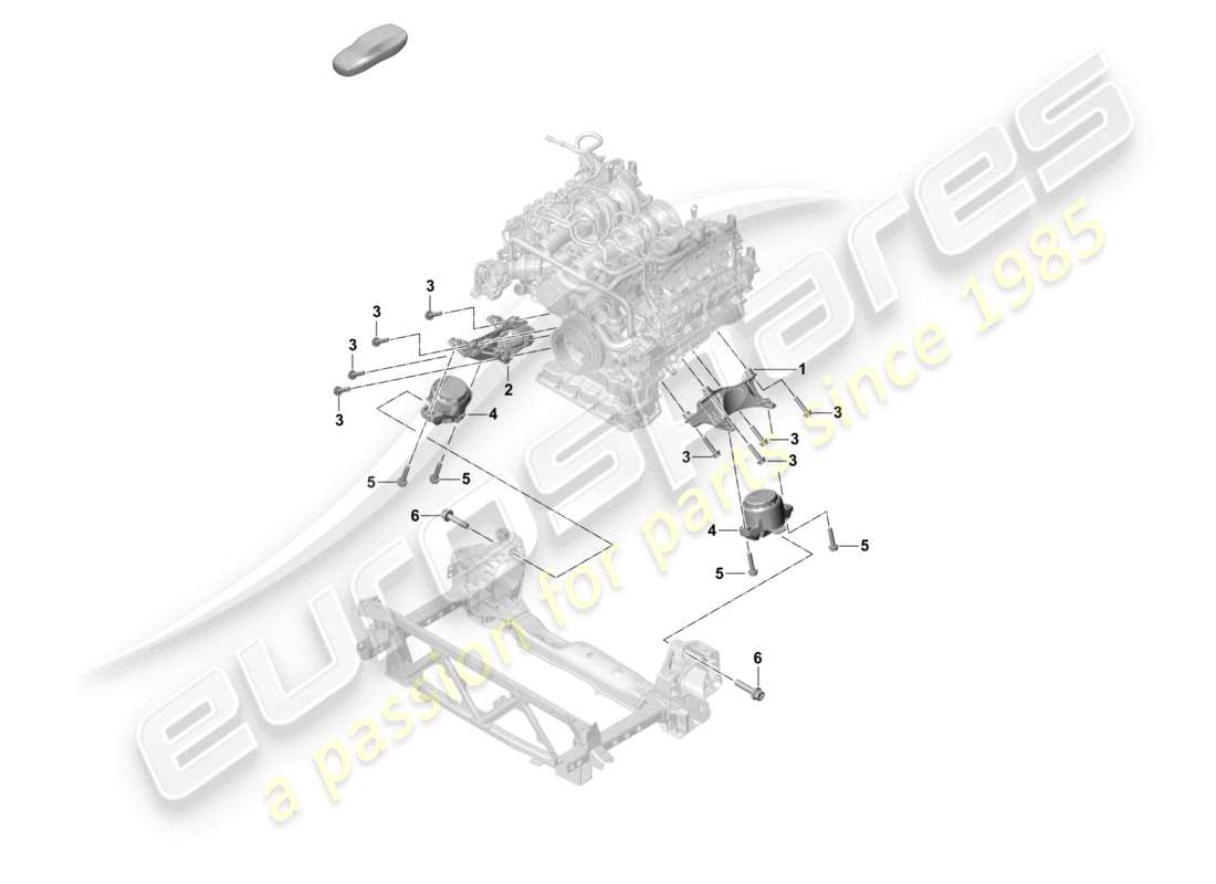 porsche 2025 (panamera 976) engine lifting tackle console for engine mounting engine mounting parts diagram