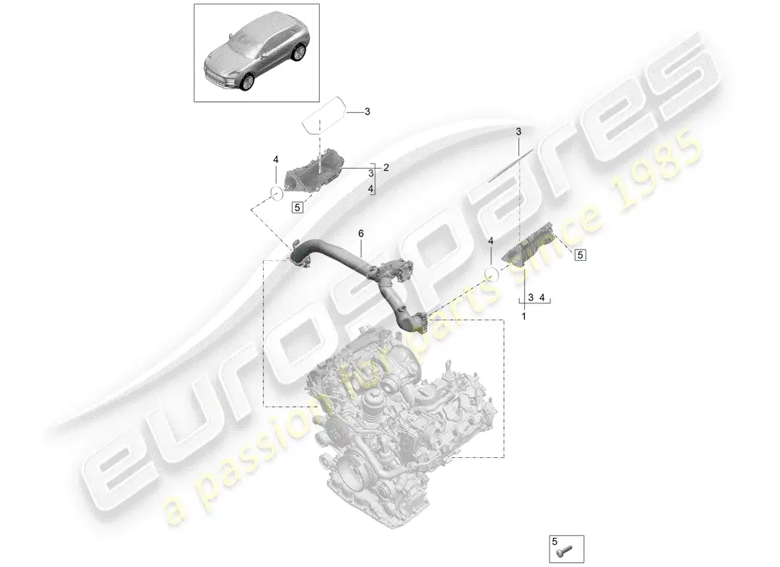 porsche 2020 (macan) intake air distributor parts diagram
