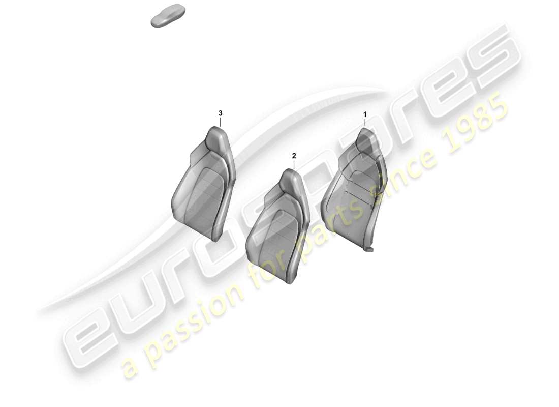 porsche 2025 (panamera 976) foam part backrest cover comfort seat parts diagram