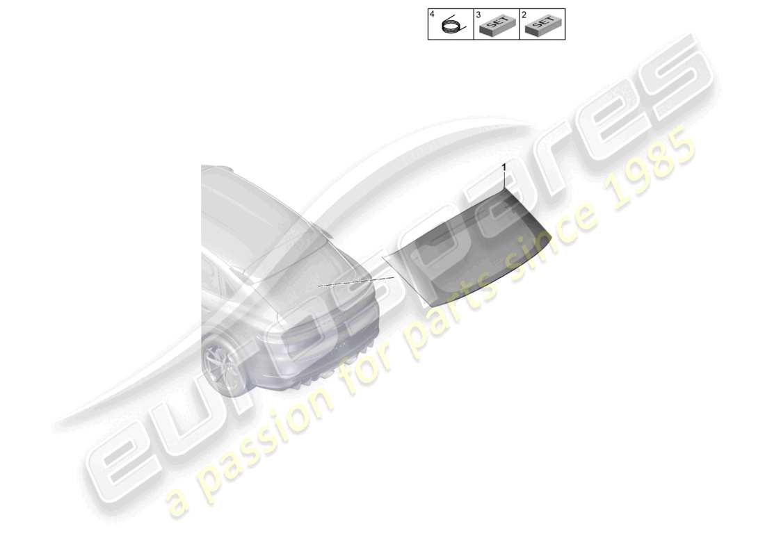 porsche 2026 (cayenne e3 pa) rear window part diagram
