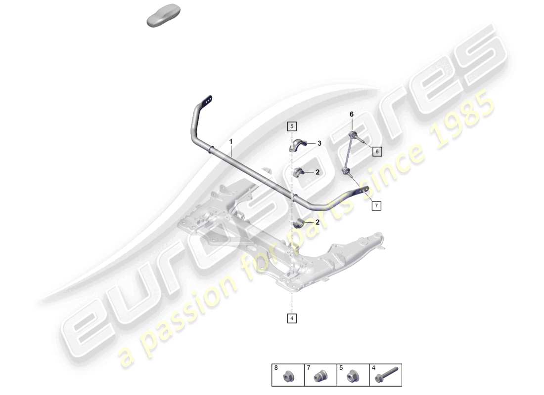 porsche 2021 (718 cayman gt4) adaptive suspension front axle part diagram