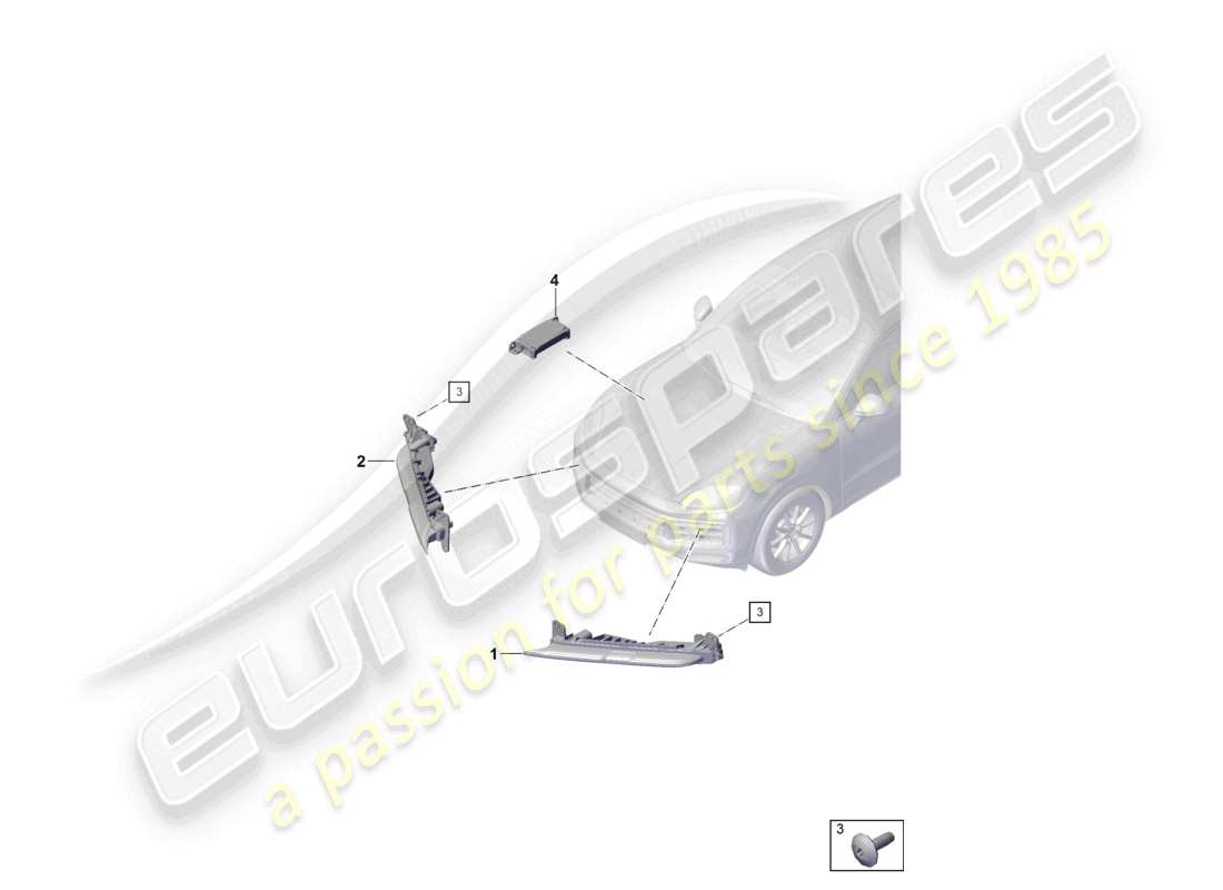 porsche 2025 (cayenne e3 pa) additional headlight individual parts part diagram