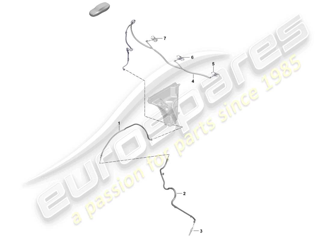 porsche 2025 (panamera 976) hose line for washer water front parts diagram