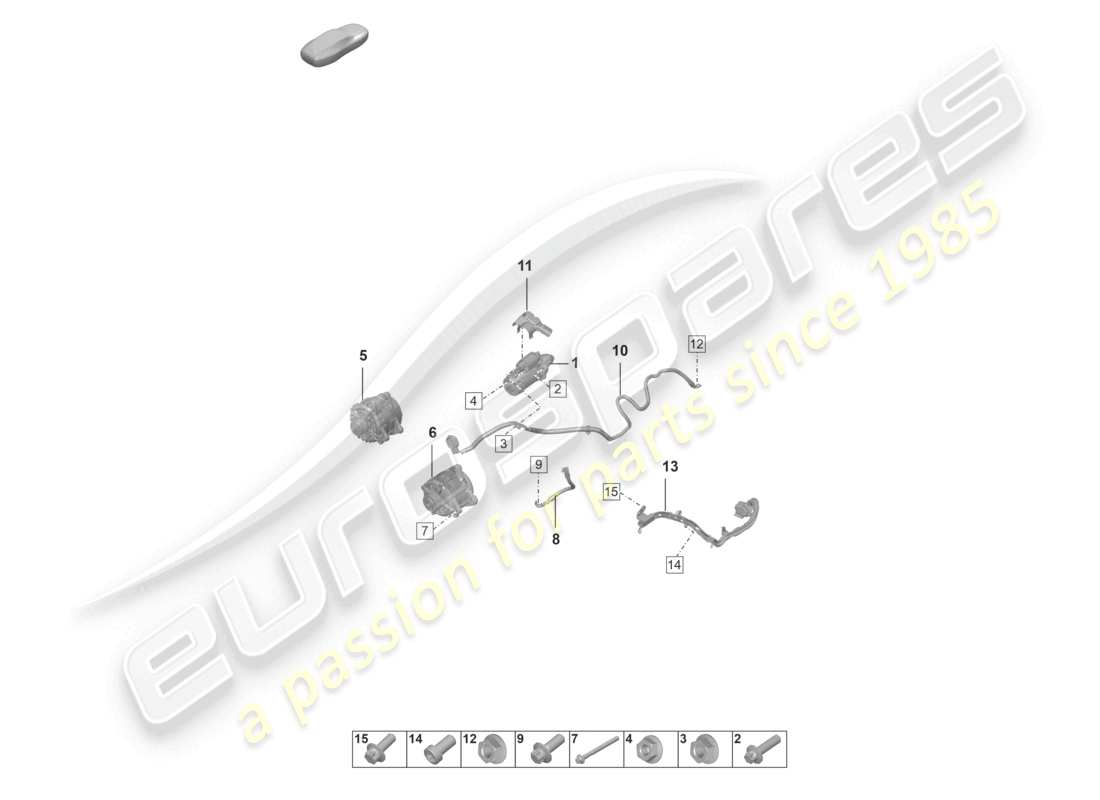 porsche 2022 (992-1) starter alternator part diagram