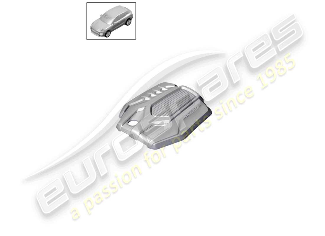 porsche 2024 (macan) engine cover engine bay part diagram