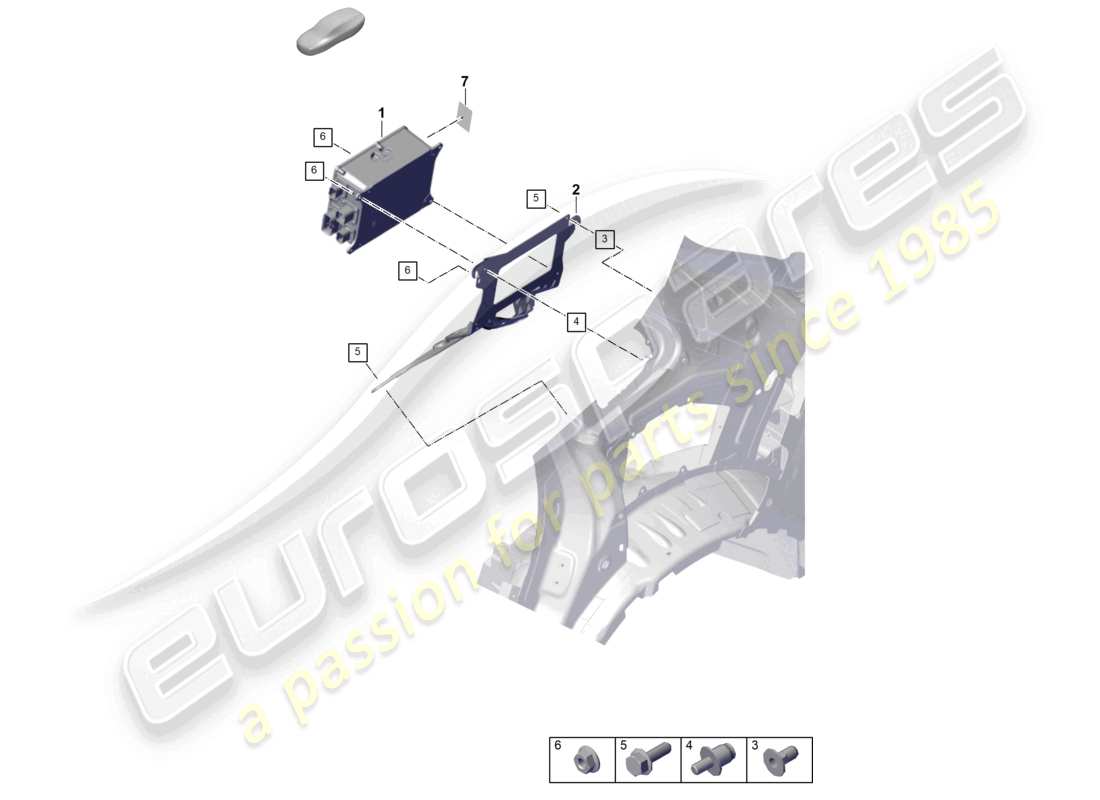 porsche 2023 (cayenne e3 pa) charger for high-voltage battery part diagram