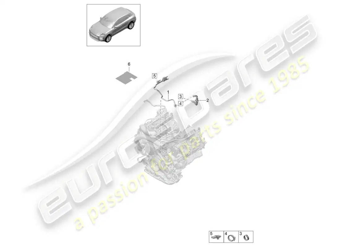 porsche 2020 (macan) breather line fuel tank parts diagram