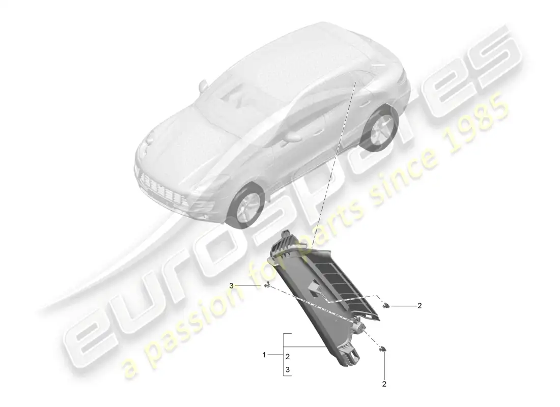 porsche 2014 (macan) trim upper c-pillar parts diagram