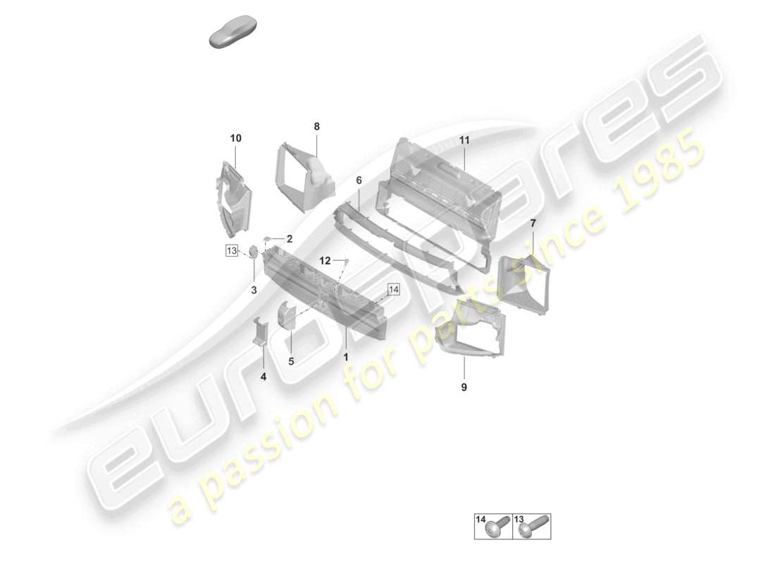 porsche 2023 (panamera 971-2) air guide basic and disc pack parts diagram