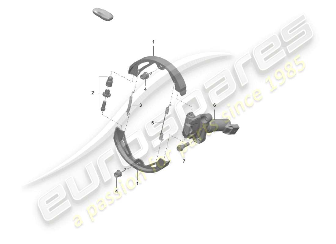 porsche 2020 (taycan 9j1-1) parking brake part diagram