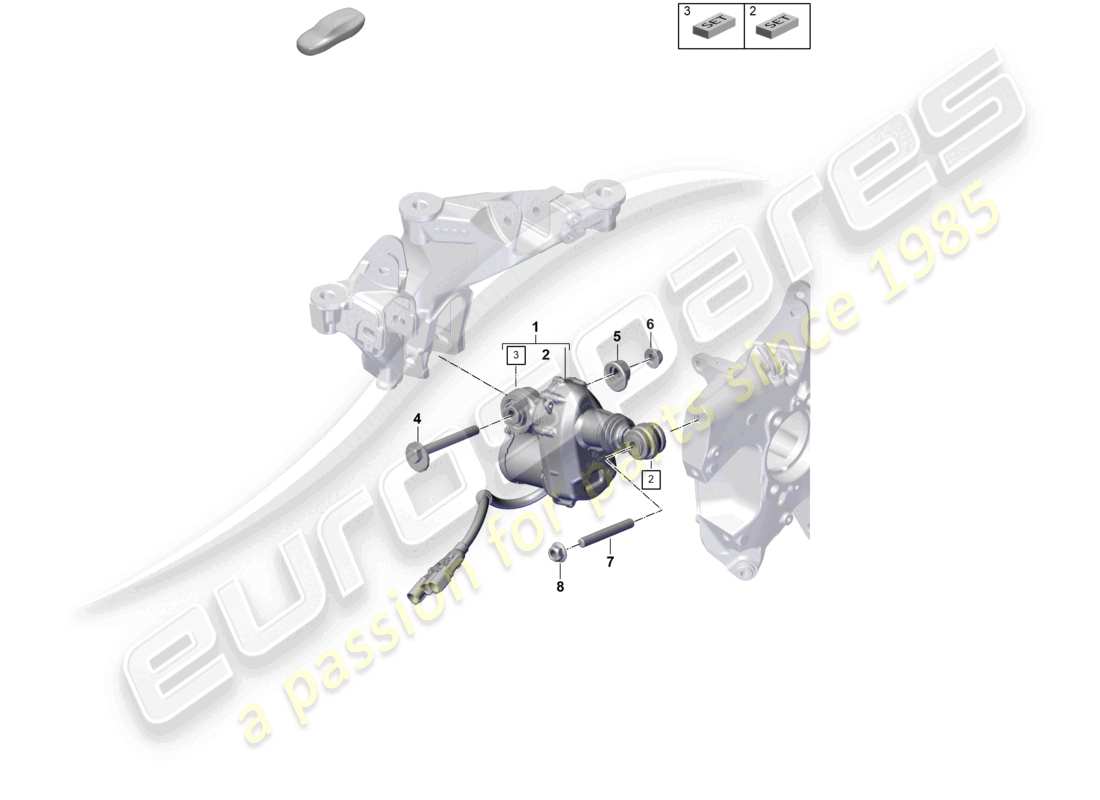 porsche 2025 (992-2 gt3) rear wheel steering parts diagram