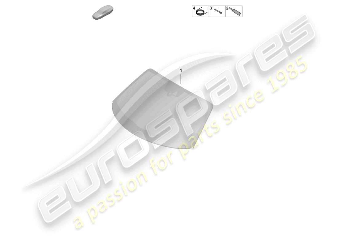 porsche 2020 (992-1 turbo / s) windscreen parts diagram