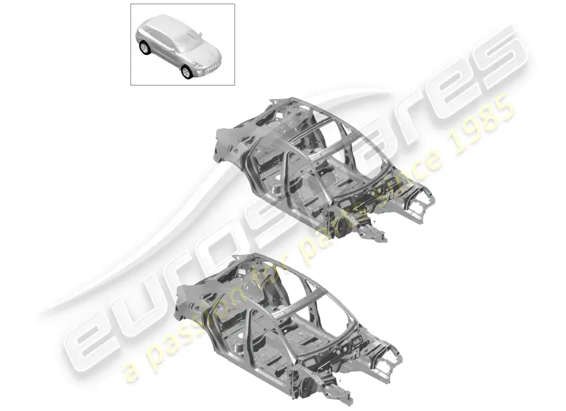 porsche 2014 (macan) car body parts diagram