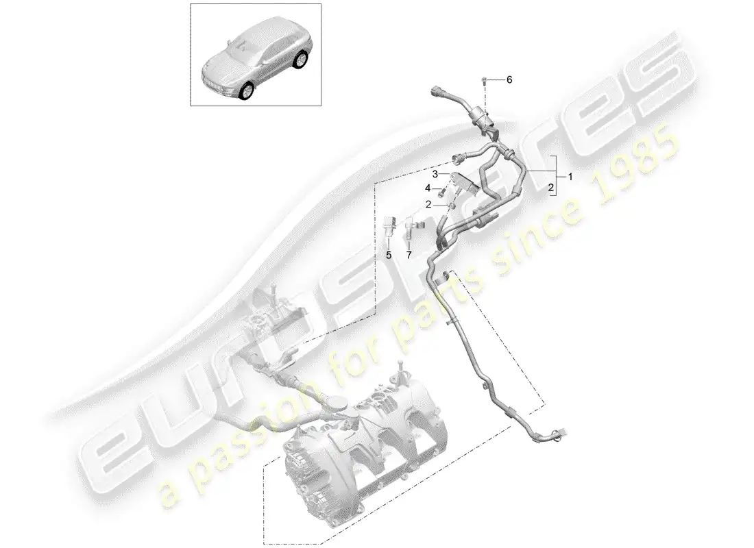 porsche 2014 (macan) tank ventilation parts diagram