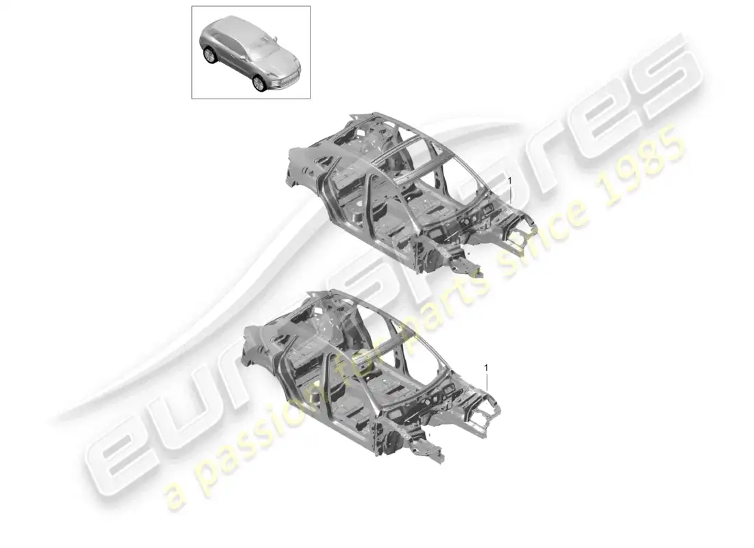 porsche 2020 (macan) car body parts diagram