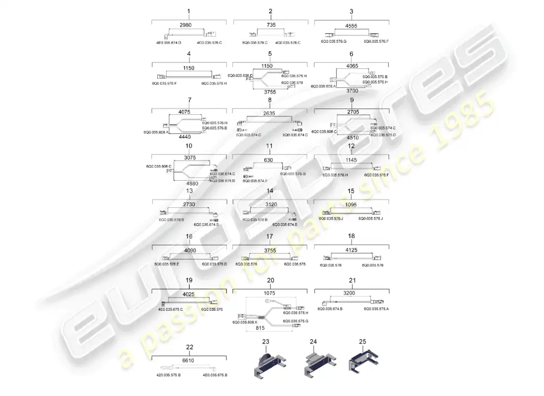 porsche 2020 (macan) single wire connecting line aerial aerial amplifier parts diagram